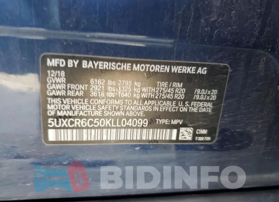 5UXCR6C50KLL04099 Photo# 13
