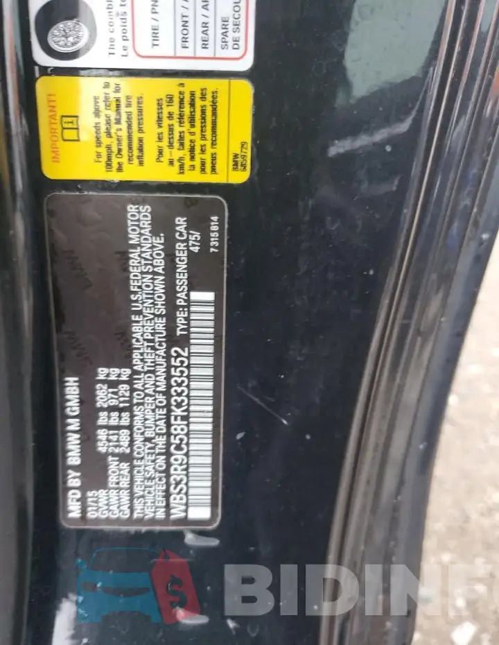 WBS3R9C58FK333552 Photo# 12