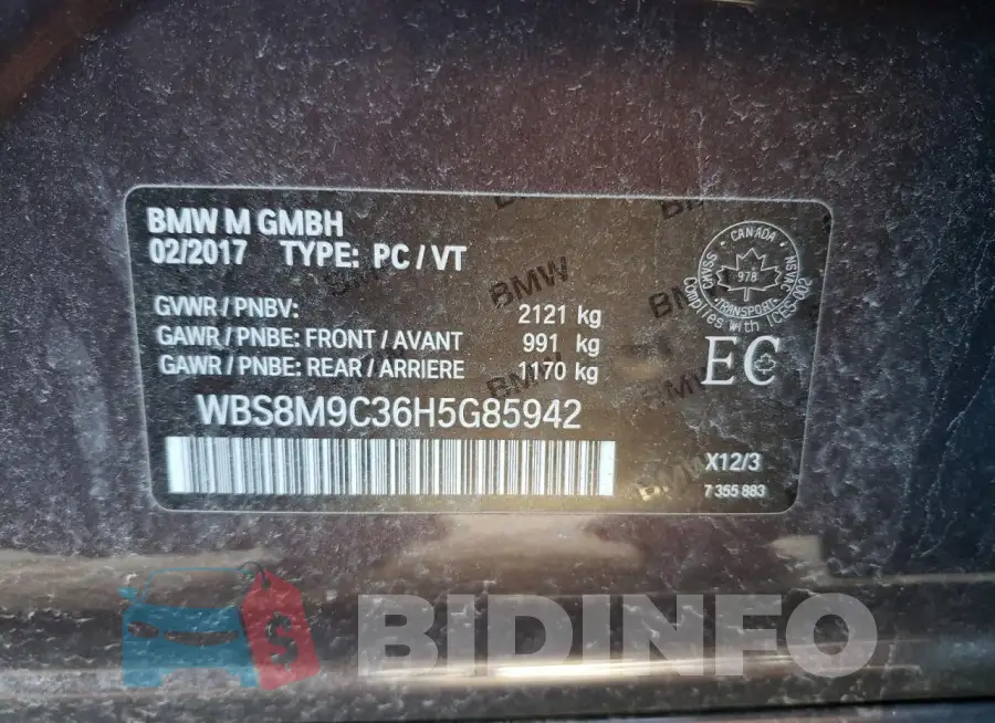 WBS8M9C36H5G85942 Photo# 13