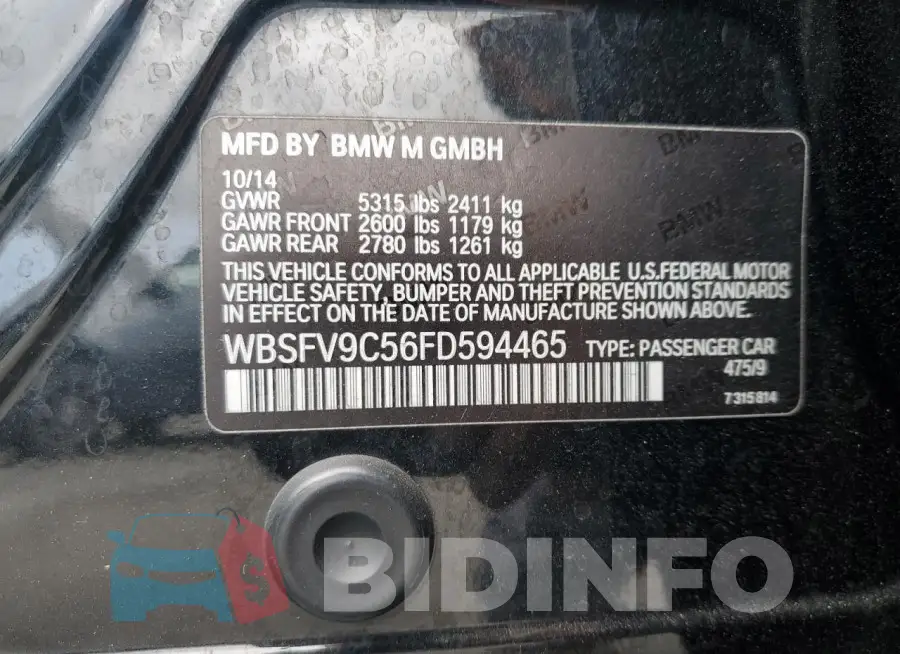 WBSFV9C56FD594465 Photo# 12