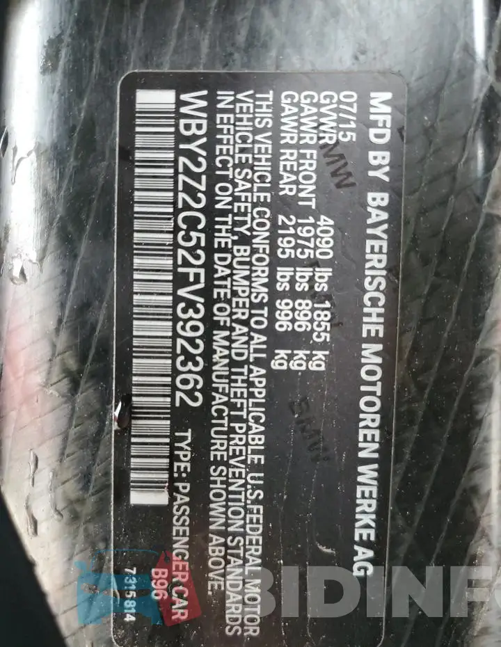 WBY2Z2C52FV392362 Photo# 12
