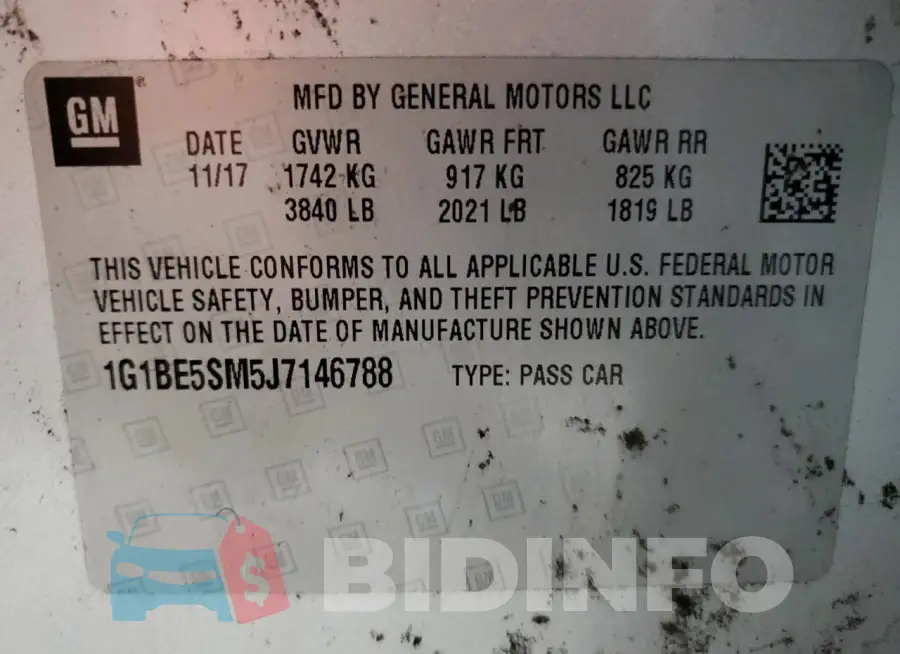 1G1BE5SM5J7146788 Photo# 12
