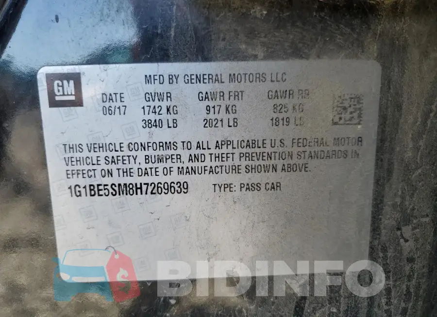 1G1BE5SM8H7269639 Photo# 12