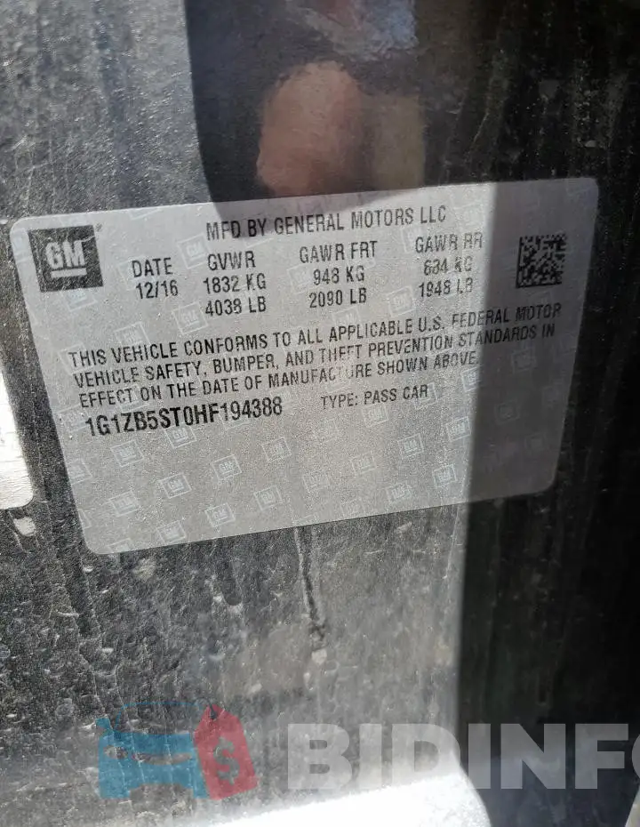 1G1ZB5ST0HF194388 Photo# 12