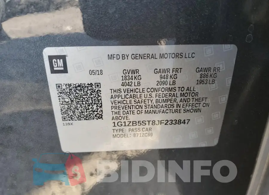 1G1ZB5ST8JF233847 Photo# 12