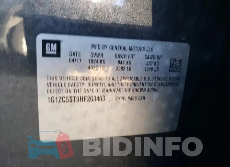 1G1ZC5ST9HF263463 Photo# 12