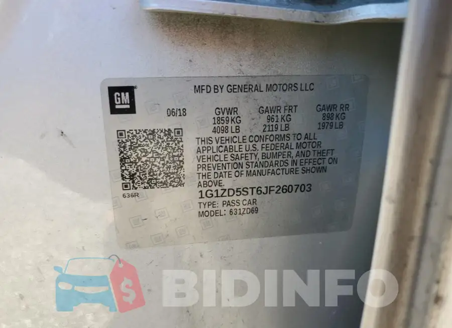 1G1ZD5ST6JF260703 Photo# 12