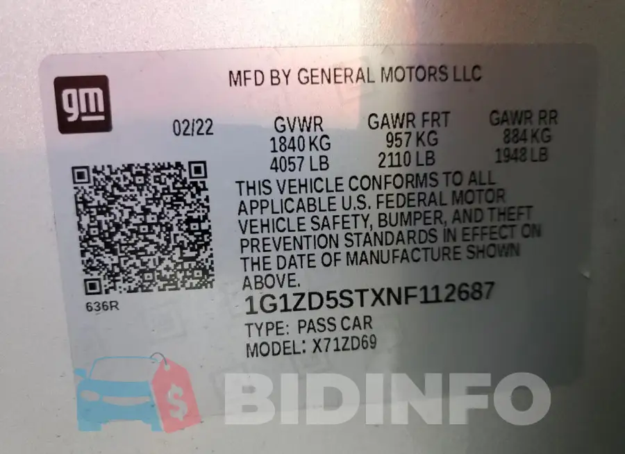 1G1ZD5STXNF112687 Photo# 13