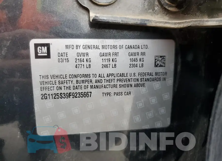 2G1125S39F9235667 Photo# 12
