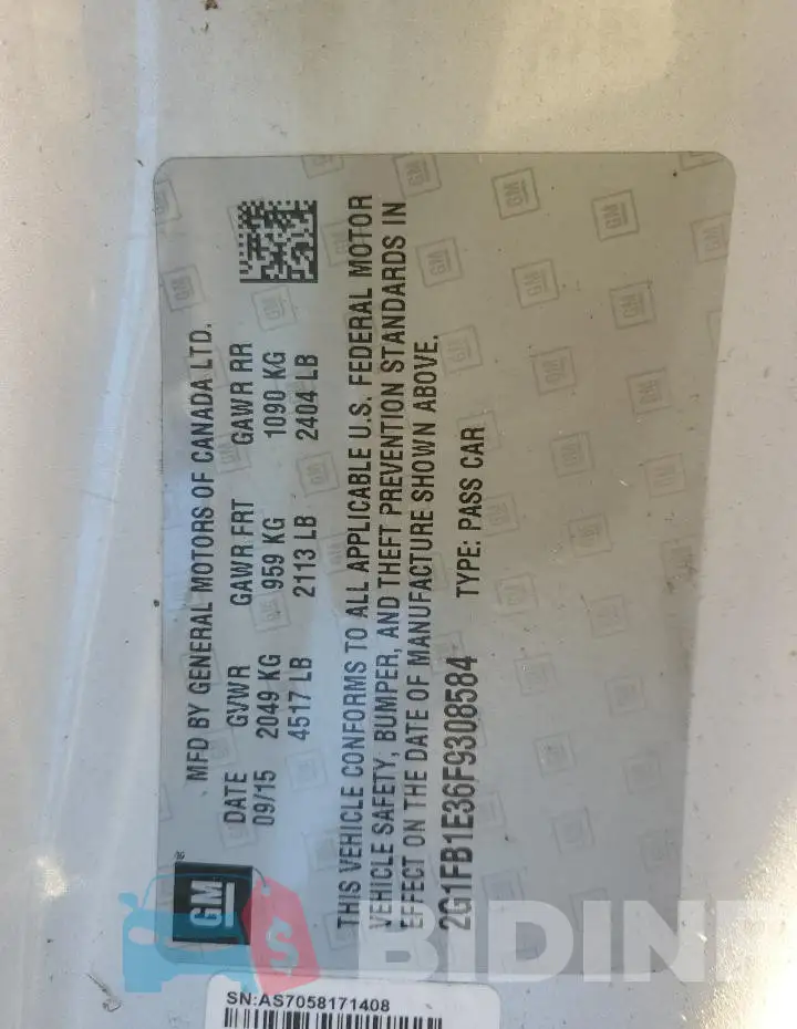2G1FB1E36F9308584 Photo# 12