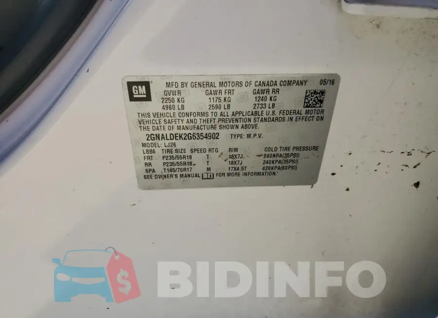 2GNALDEK2G6354902 Photo# 13