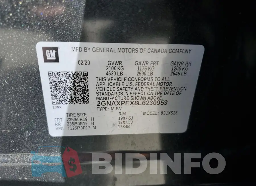 2GNAXPEX8L6230953 Photo# 13