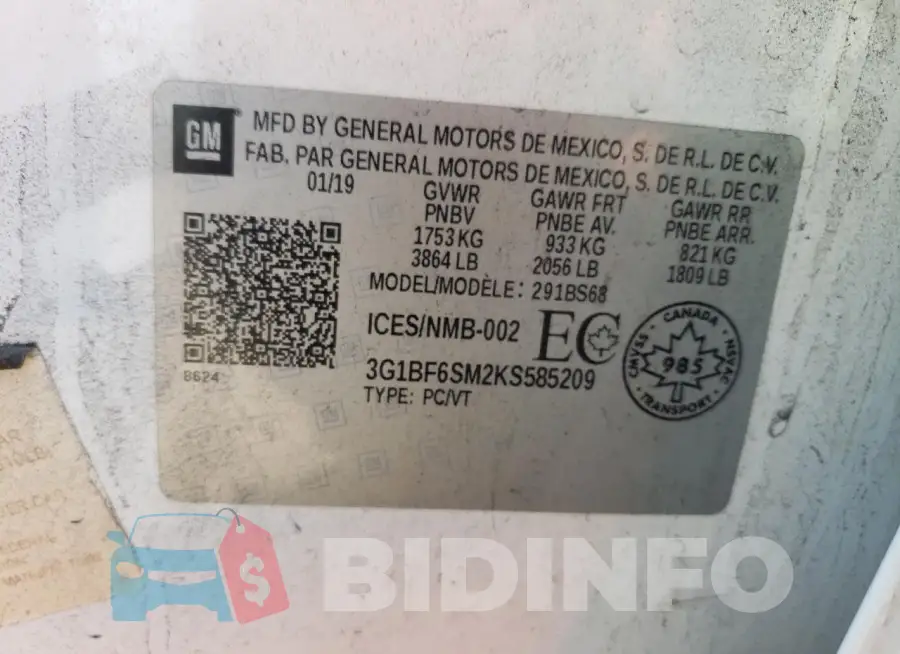 3G1BF6SM2KS585209 Photo# 12