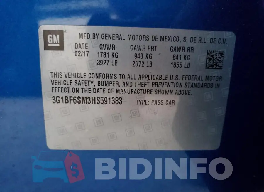 3G1BF6SM3HS591383 Photo# 13