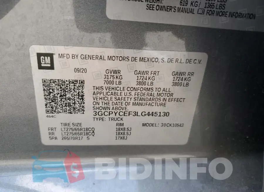 3GCPYCEF3LG445130 Photo# 12