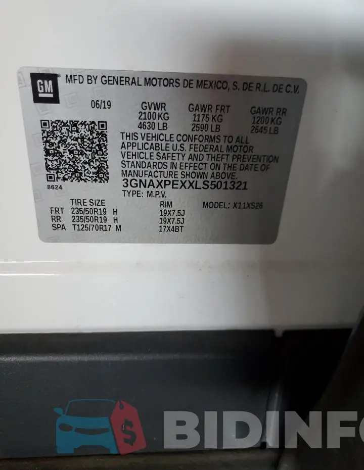 3GNAXPEXXLS501321 Photo# 12