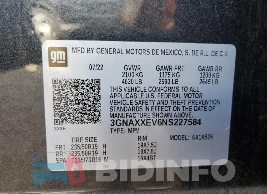 3GNAXXEV6NS227584 Photo# 13