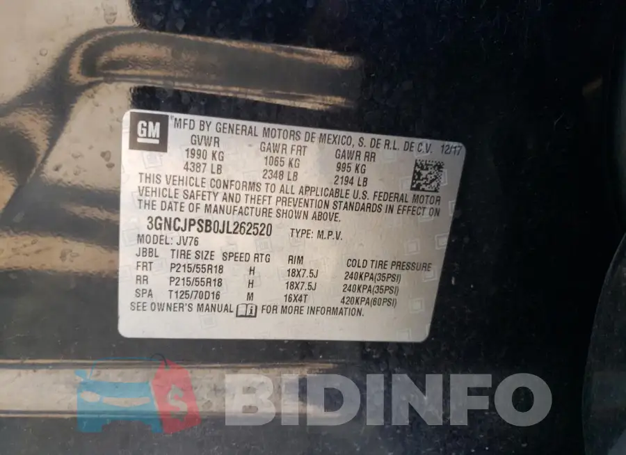 3GNCJPSB0JL262520 Photo# 14