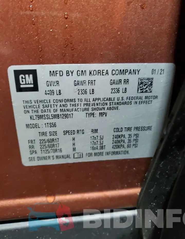 KL79MSSL5MB129017 Photo# 13