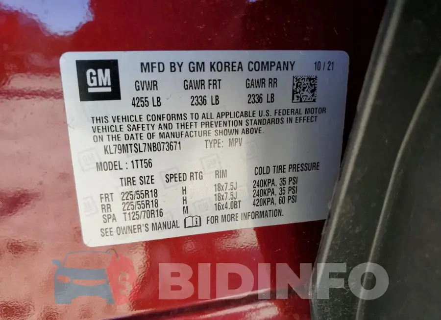 KL79MTSL7NB073671 Photo# 14