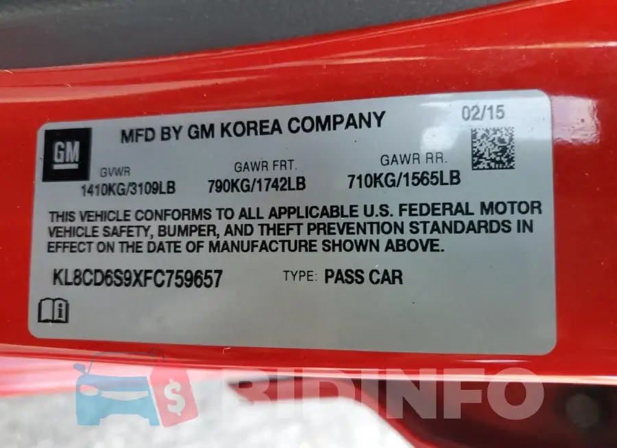 KL8CD6S9XFC759657 Photo# 12