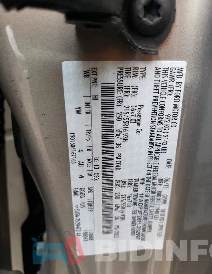 1FADP3F28FL332997 Photo# 12