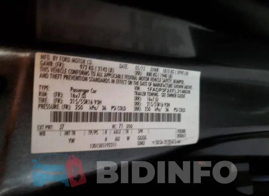 1FADP3F2XFL314808 Photo# 12