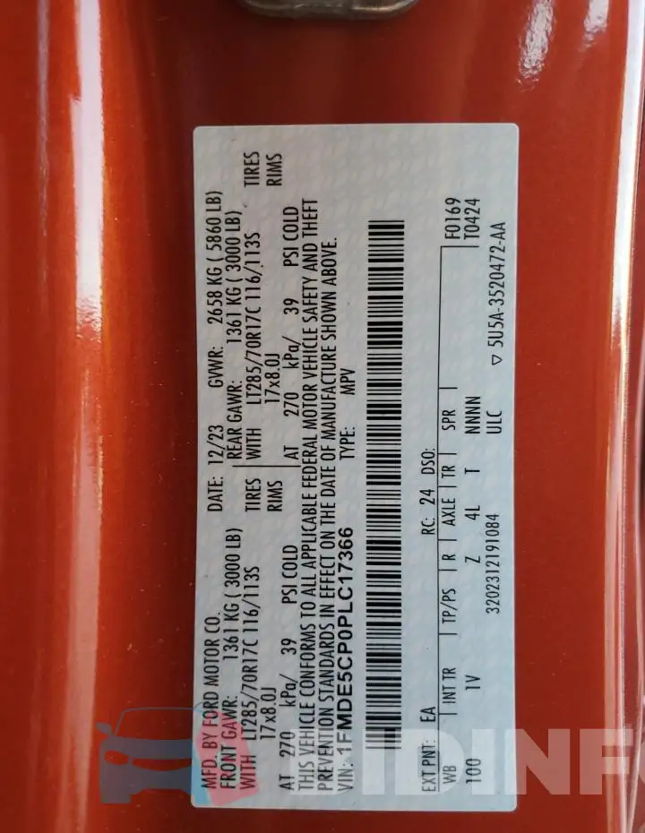1FMDE5CP0PLC17366 Photo# 13