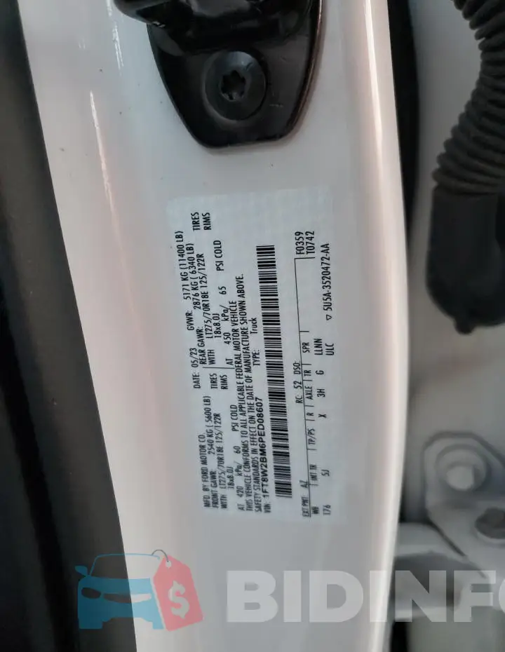 1FT8W2BM6PED08607 Photo# 12