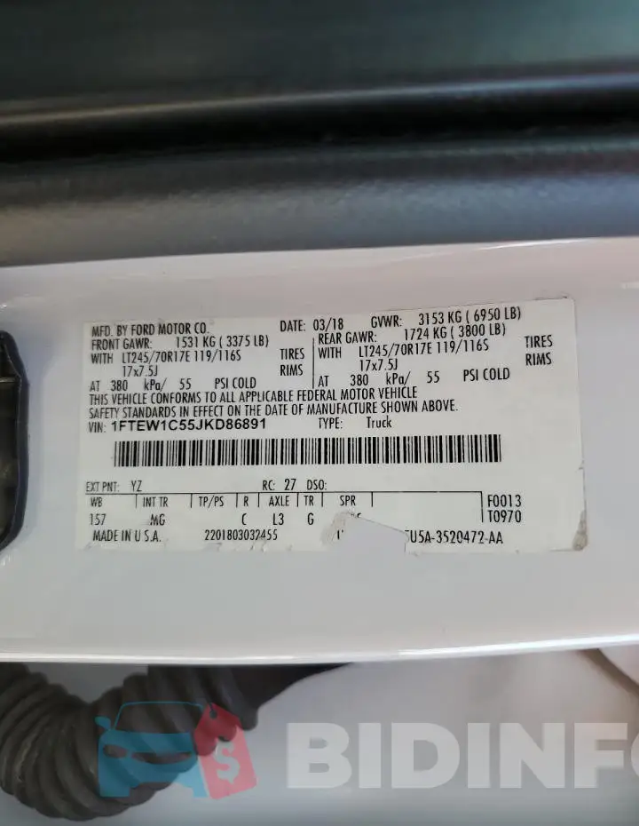 1FTEW1C55JKD86891 Photo# 12