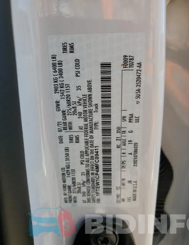 1FTEW1CP4MFC09411 Photo# 13