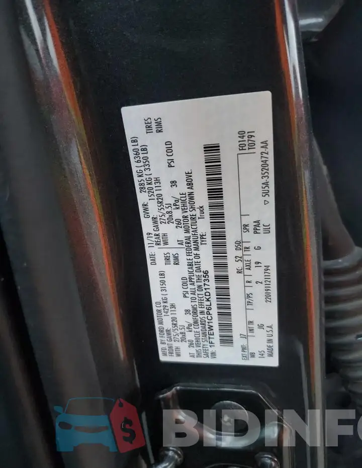 1FTEW1CP6LKD17356 Photo# 12