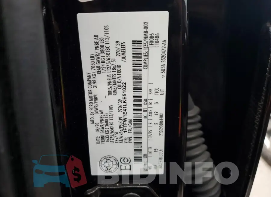 1FTFW1E41LKE51022 Photo# 12