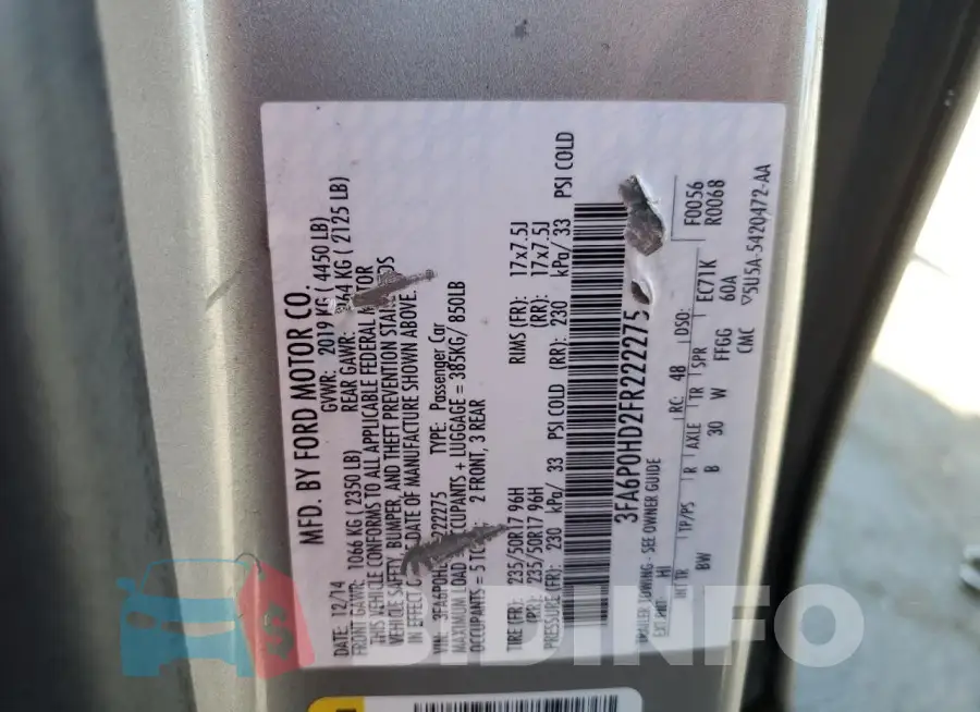 3FA6P0HD2FR222275 Photo# 13