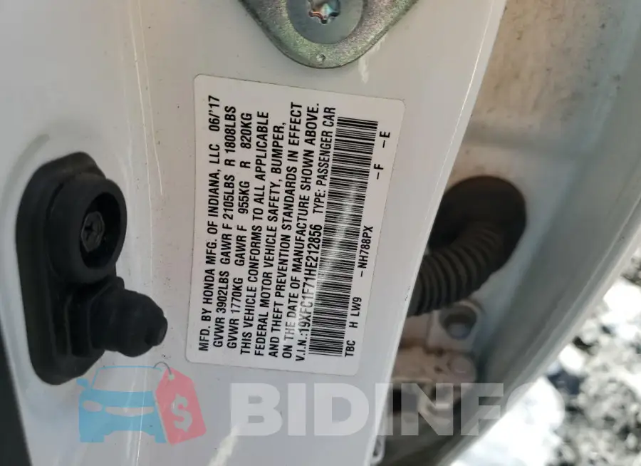 19XFC1F71HE212856 Photo# 12