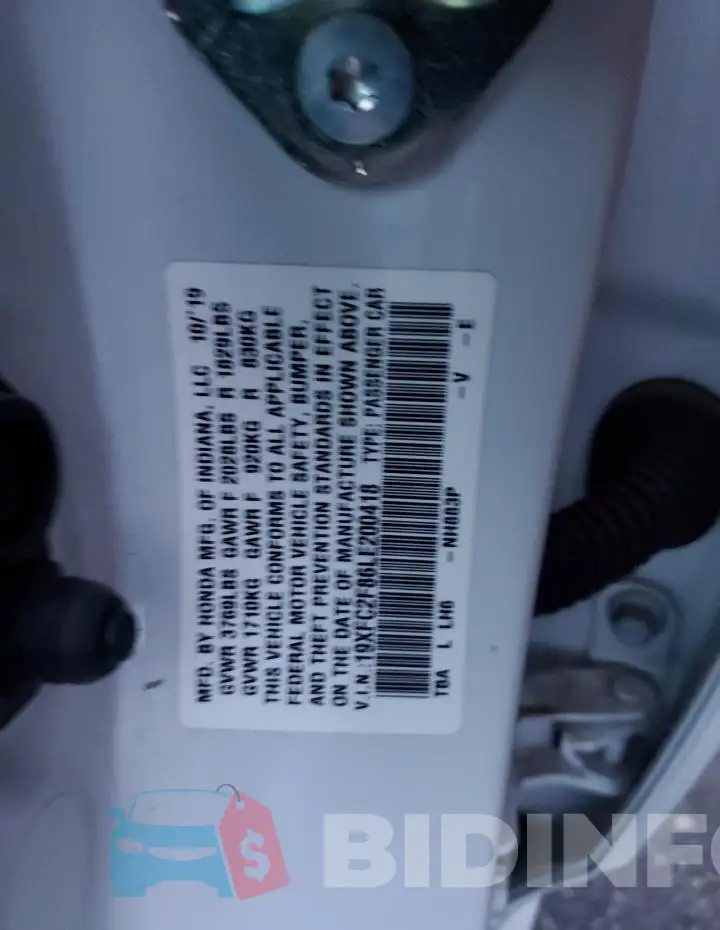 19XFC2F86LE200418 Photo# 13