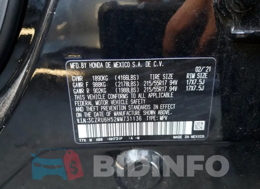 3CZRU6H52MM731136 Photo# 13
