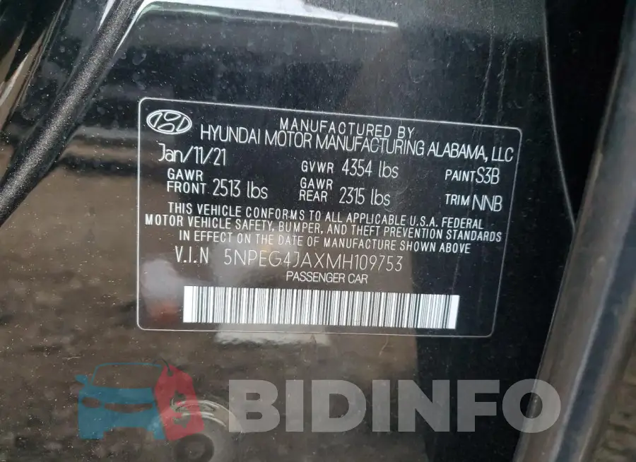 5NPEG4JAXMH109753 Photo# 12