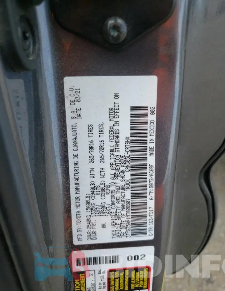 3TYSZ5AN1MT028807 Photo# 12