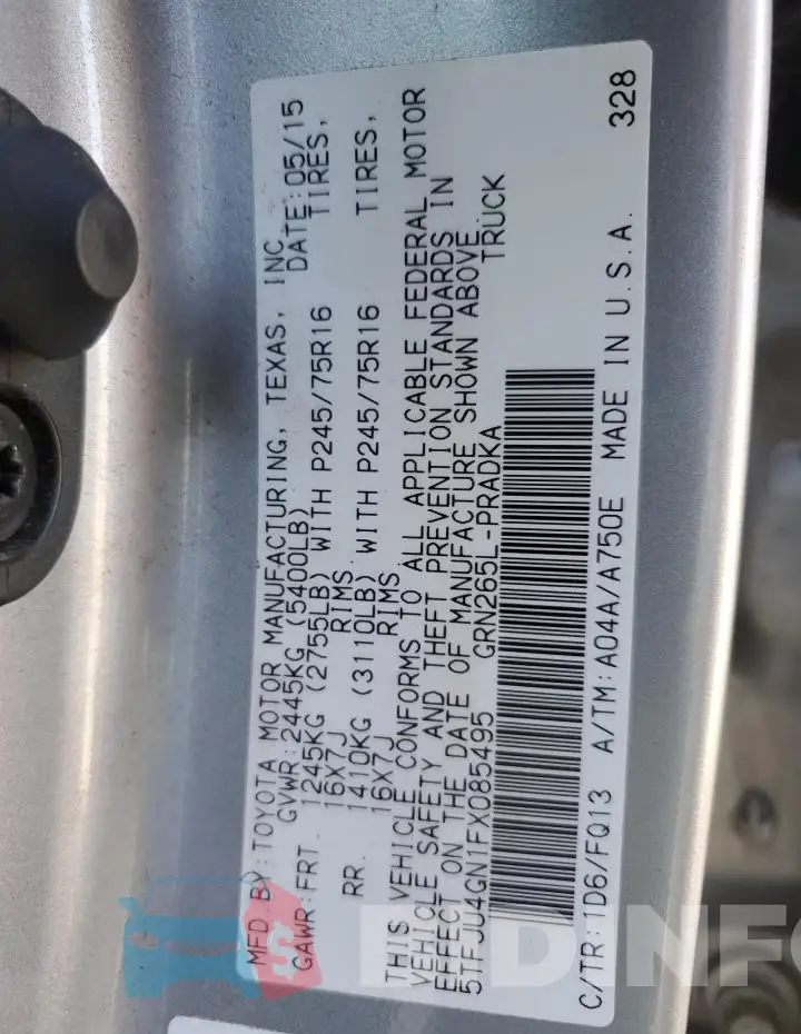 5TFJU4GN1FX085495 Photo# 12