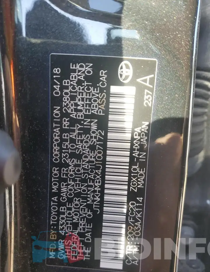 JTNKHMBX4J1007172 Photo# 13