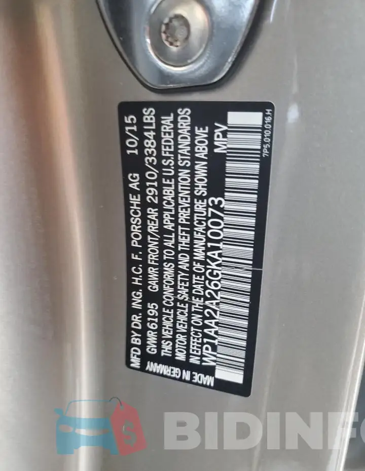 WP1AA2A26GKA10073 Photo# 14