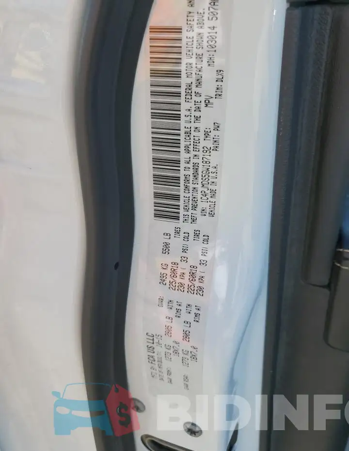 1C4PJMDS5GW187192 Photo# 14