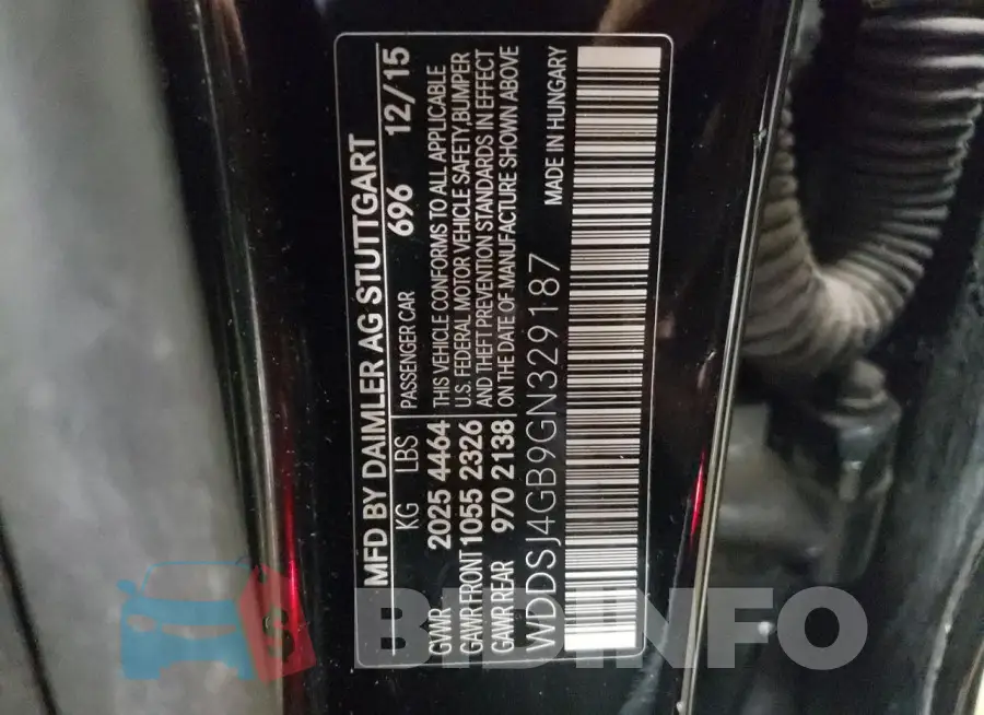 WDDSJ4GB9GN329187 Photo# 13