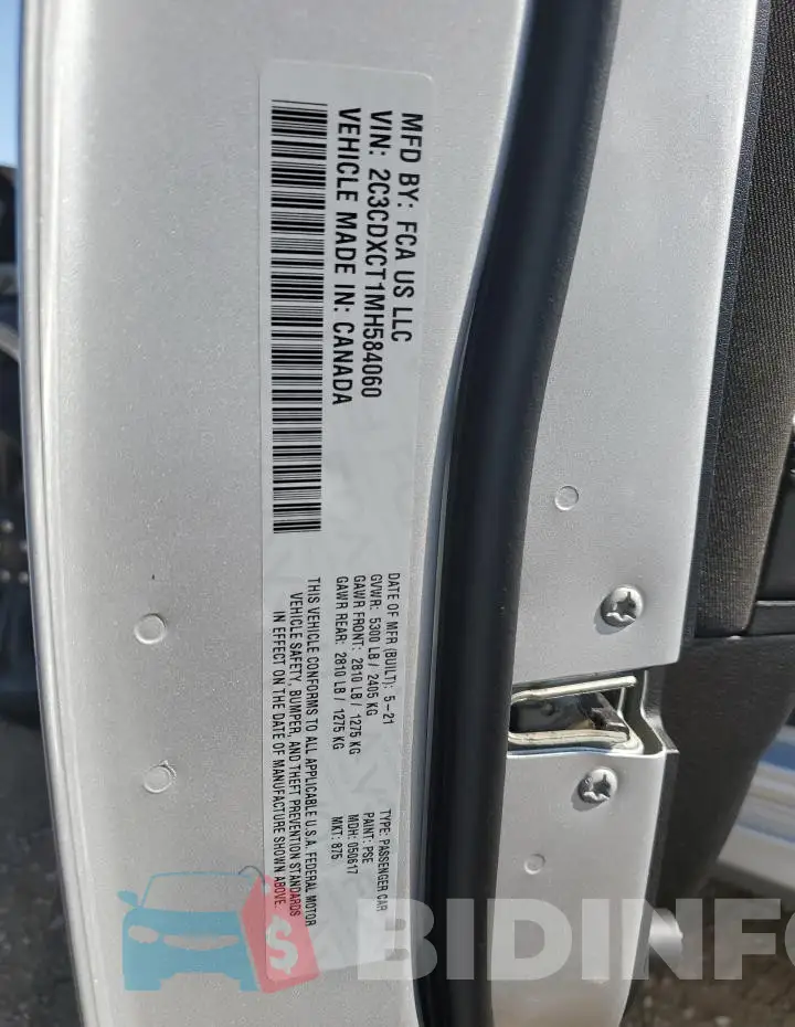 2C3CDXCT1MH584060 Photo# 12