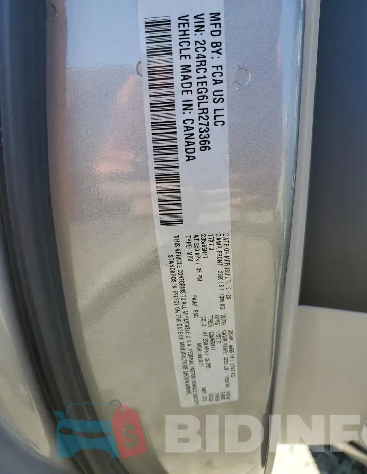 2C4RC1EG6LR273366 Photo# 13