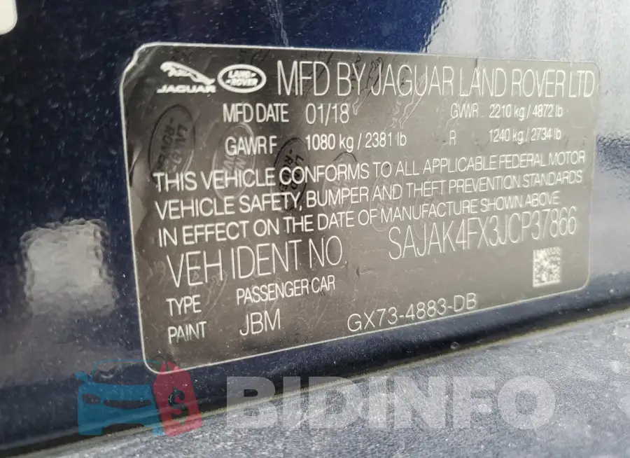 SAJAK4FX3JCP37866 Photo# 13