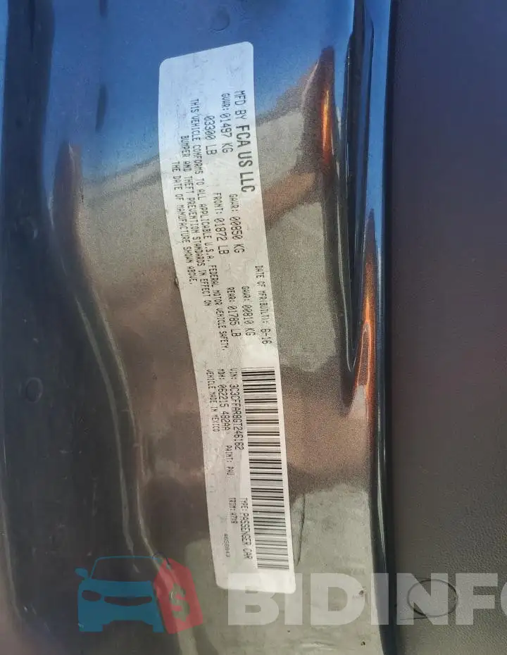 3C3CFFAR8GT246162 Photo# 12