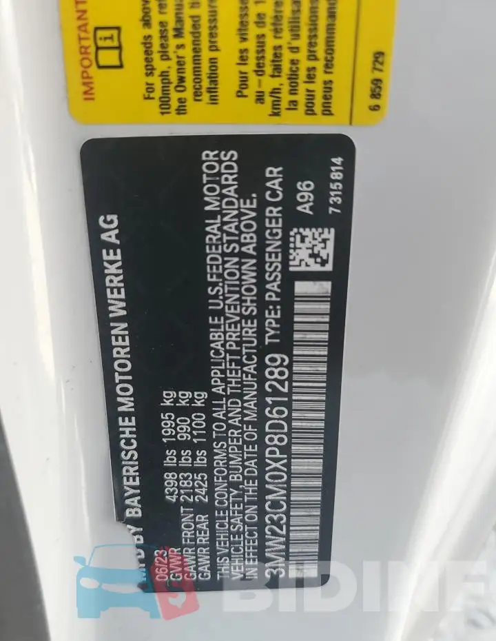 3MW23CM0XP8D61289 Photo# 12