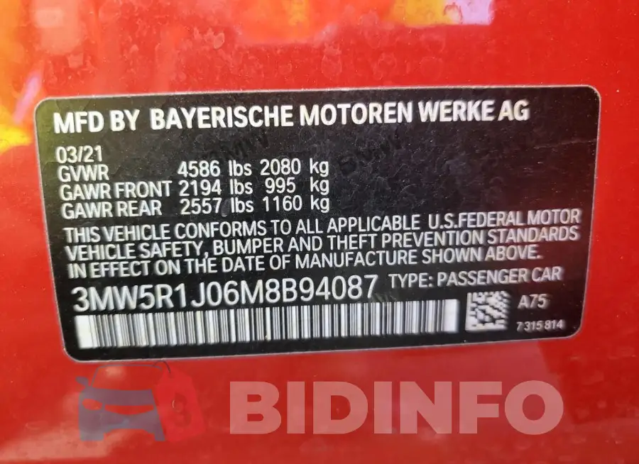 3MW5R1J06M8B94087 Photo# 12